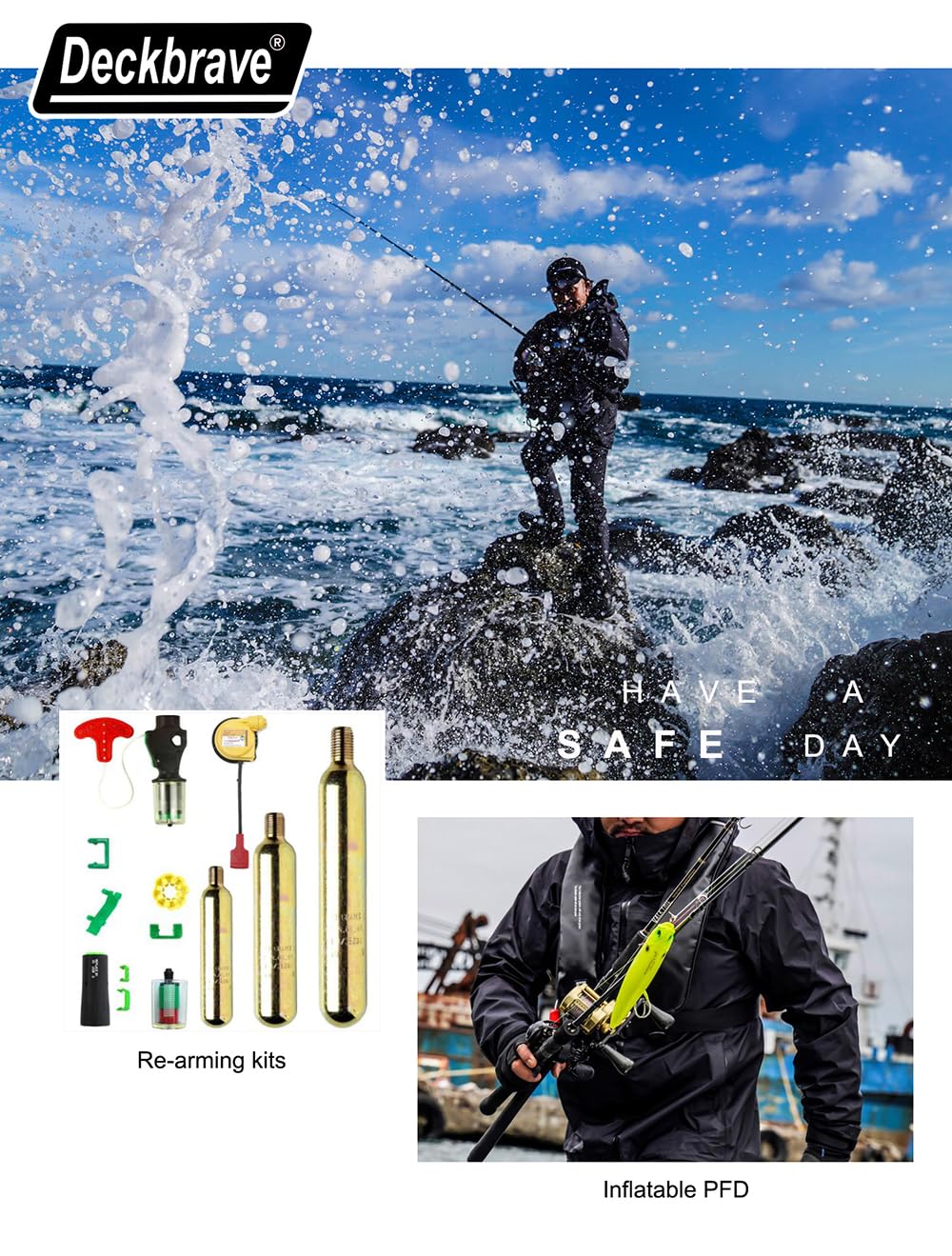 2Pcs/pack USCG Type V Approved Automatic Inflatable Life Jacket Vest with 33gram Cartridge for Adult