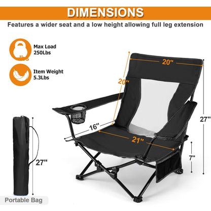 Joyfair Beach Camping Chair (2 Pack), Folding Chair for Adults