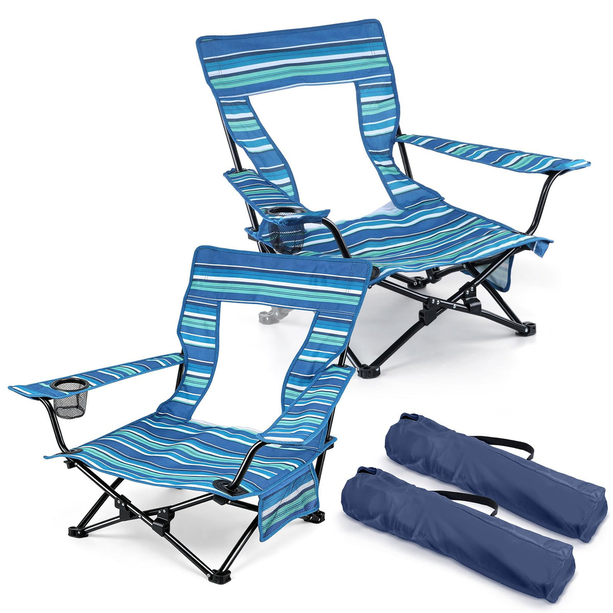 Joyfair Beach Camping Chair (2 Pack), Folding Chair for Adults