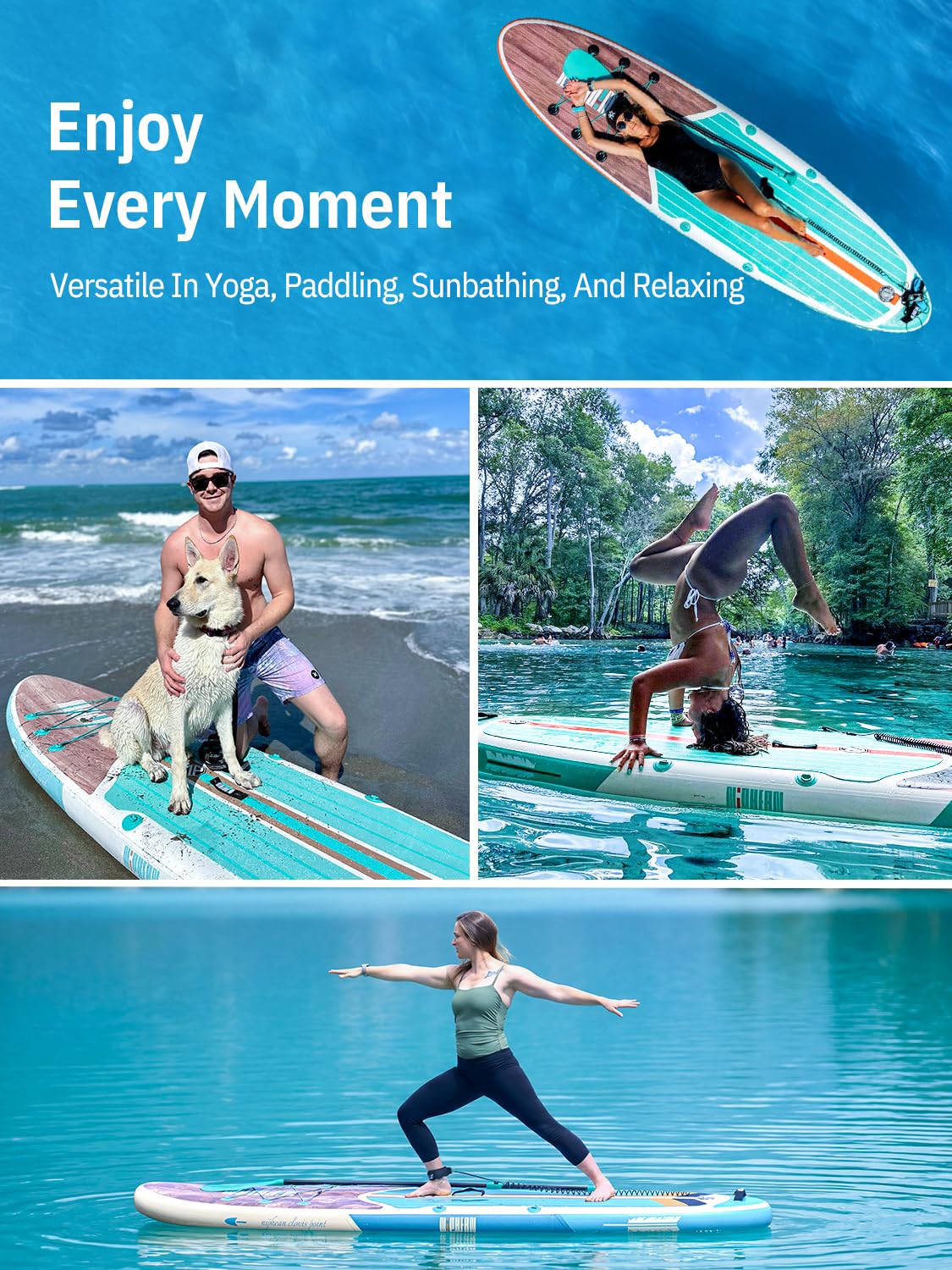 Niphean Inflatable Stand Up Paddle Board with SUP Accessories