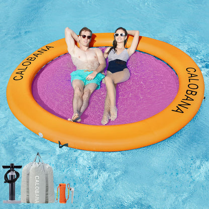 Inflatable Water Hammock with Round Floating Ring