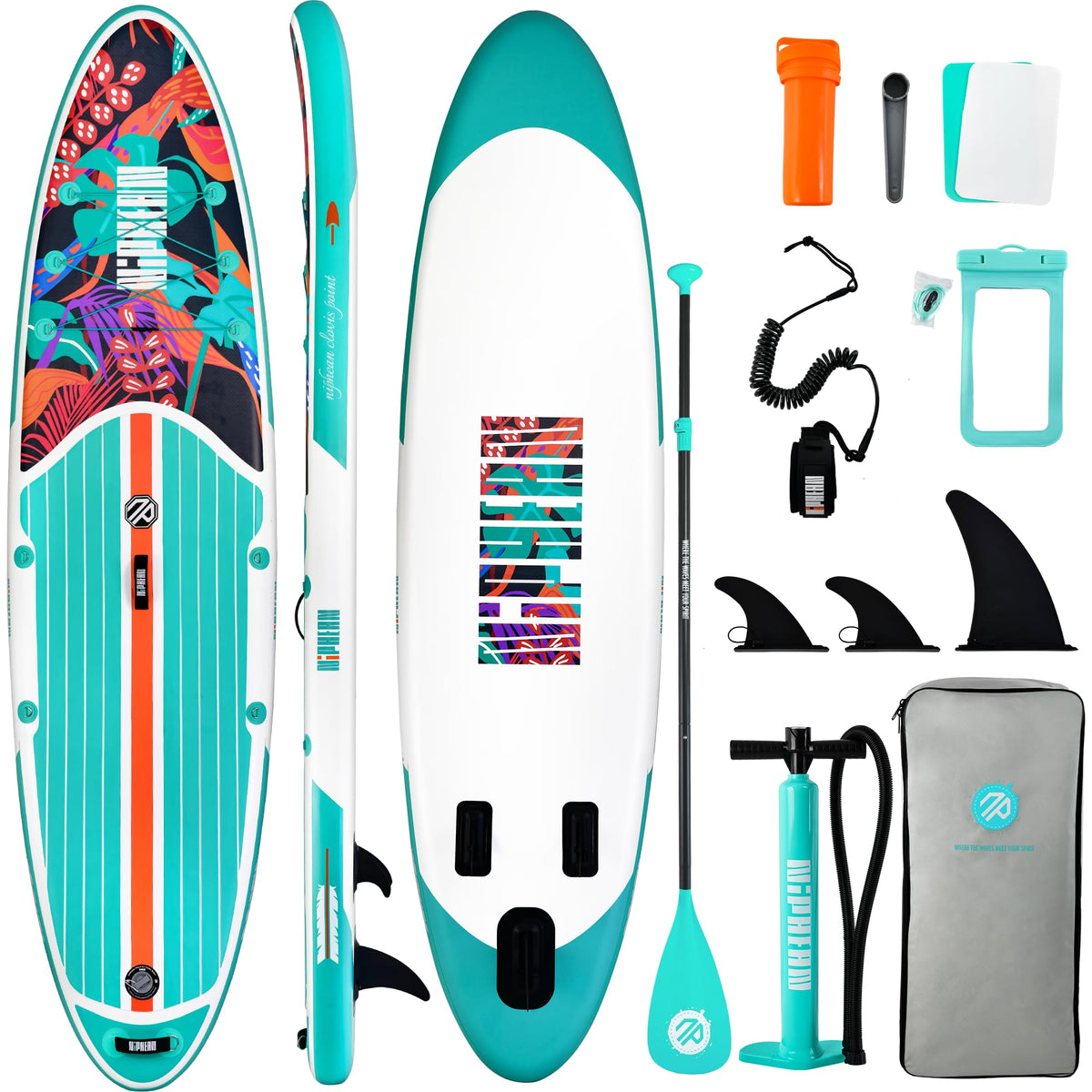 Niphean Inflatable Stand Up Paddle Board with SUP Accessories