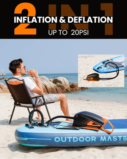 Electric SUP Pump with 74Wh Rechargeable Battery
