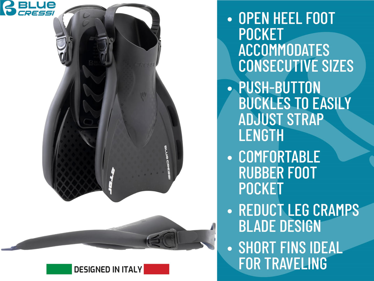 Cressi Adult Snorkel Set, Voyager Set, Dry-Top Float Valve, Wide View Mask