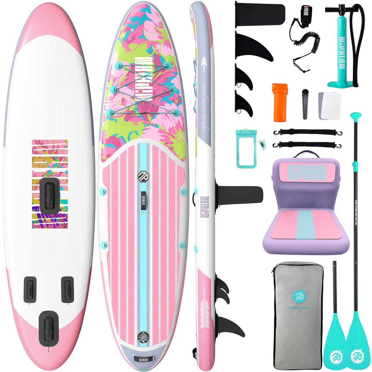 Niphean Inflatable Stand Up Paddle Board with SUP Accessories