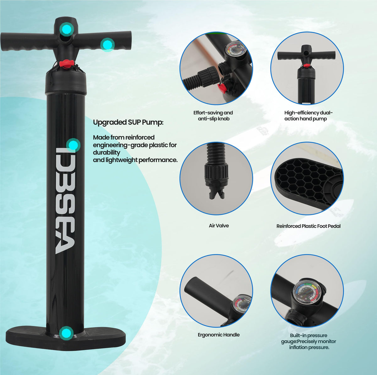 D3SEA Extra Wide Inflatable Stand Up Paddle Board