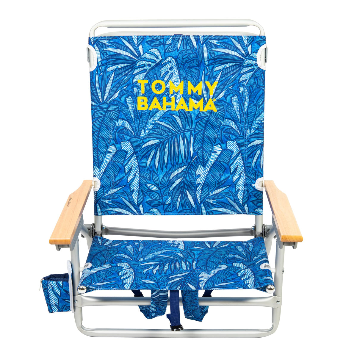 Tommy Bahama 5-Position Classic Lay Flat Backpack Beach Chair with Cooler and Cup Holder, Portable Folding Beach Chair for Tanning