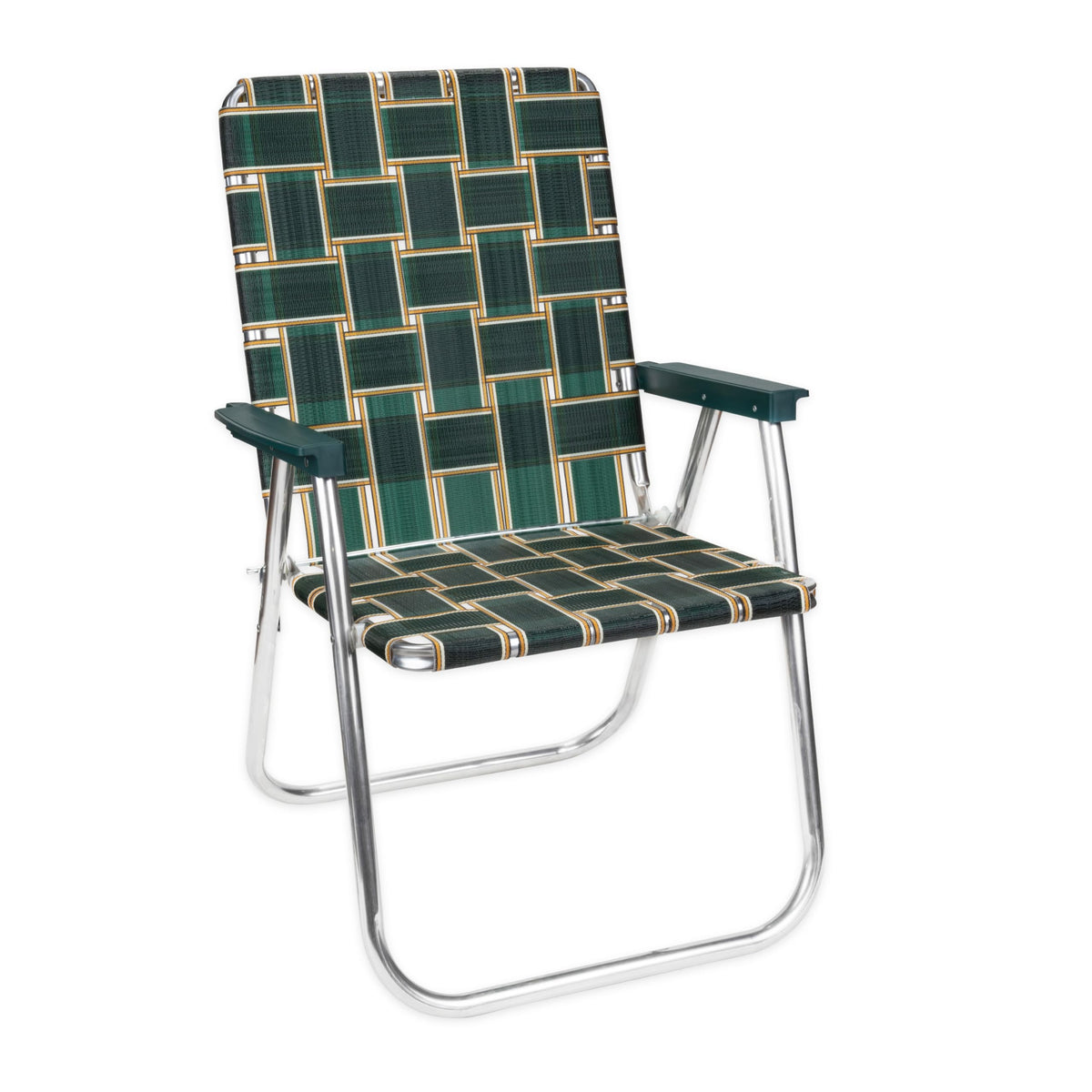 Lawn Chair USA Folding Aluminum Outdoor Patio Lawn Chair | Heavy-Duty Webbed Chairs for Camping, Sports, Beach, Yard & Tailgating | Lightweight Portable | Classic