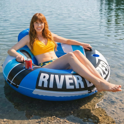 Heavy-Duty River Tube with Dual Cup Holders