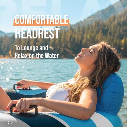 Heavy-Duty River Tube with Dual Cup Holders