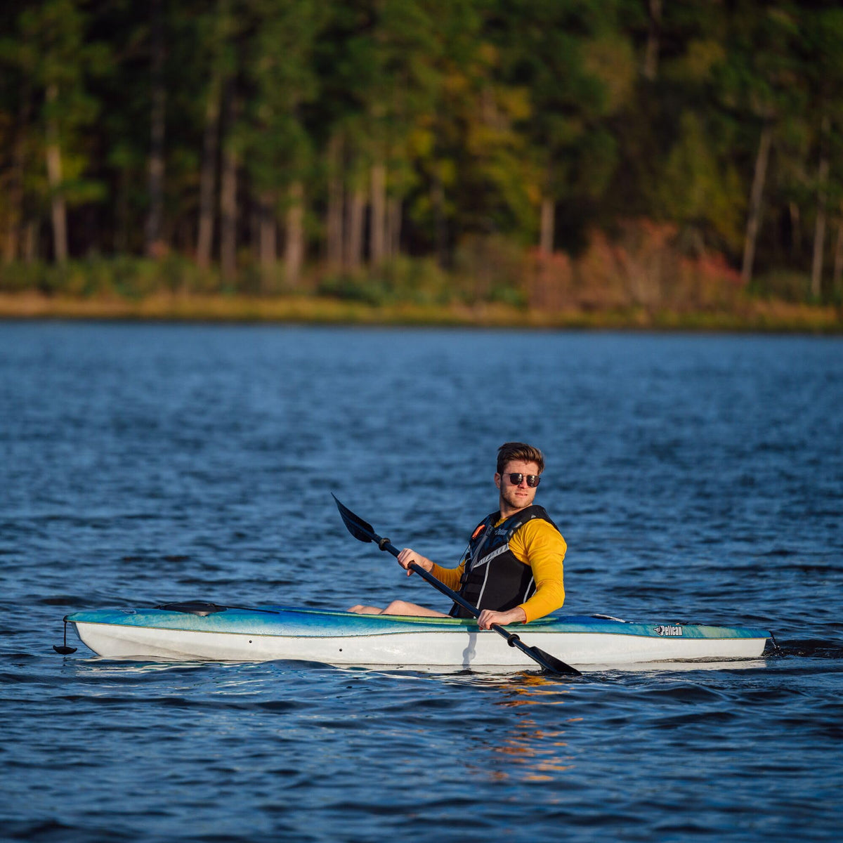Pelican Argo 100X EXO - Recreational Sit in Kayak - Lightweight Patented Ram-X™ Material - Ergobreeze™ Seating System - 10 ft