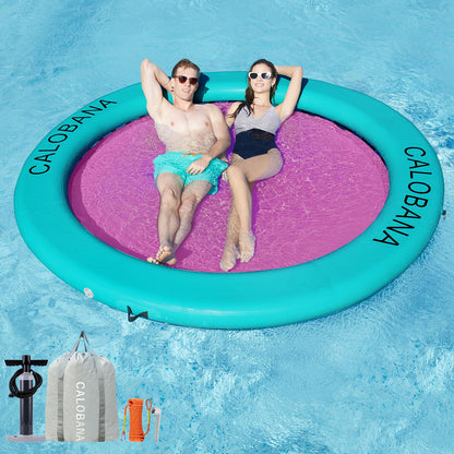 Inflatable Water Hammock with Round Floating Ring
