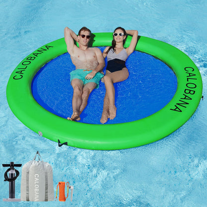 Inflatable Water Hammock with Round Floating Ring