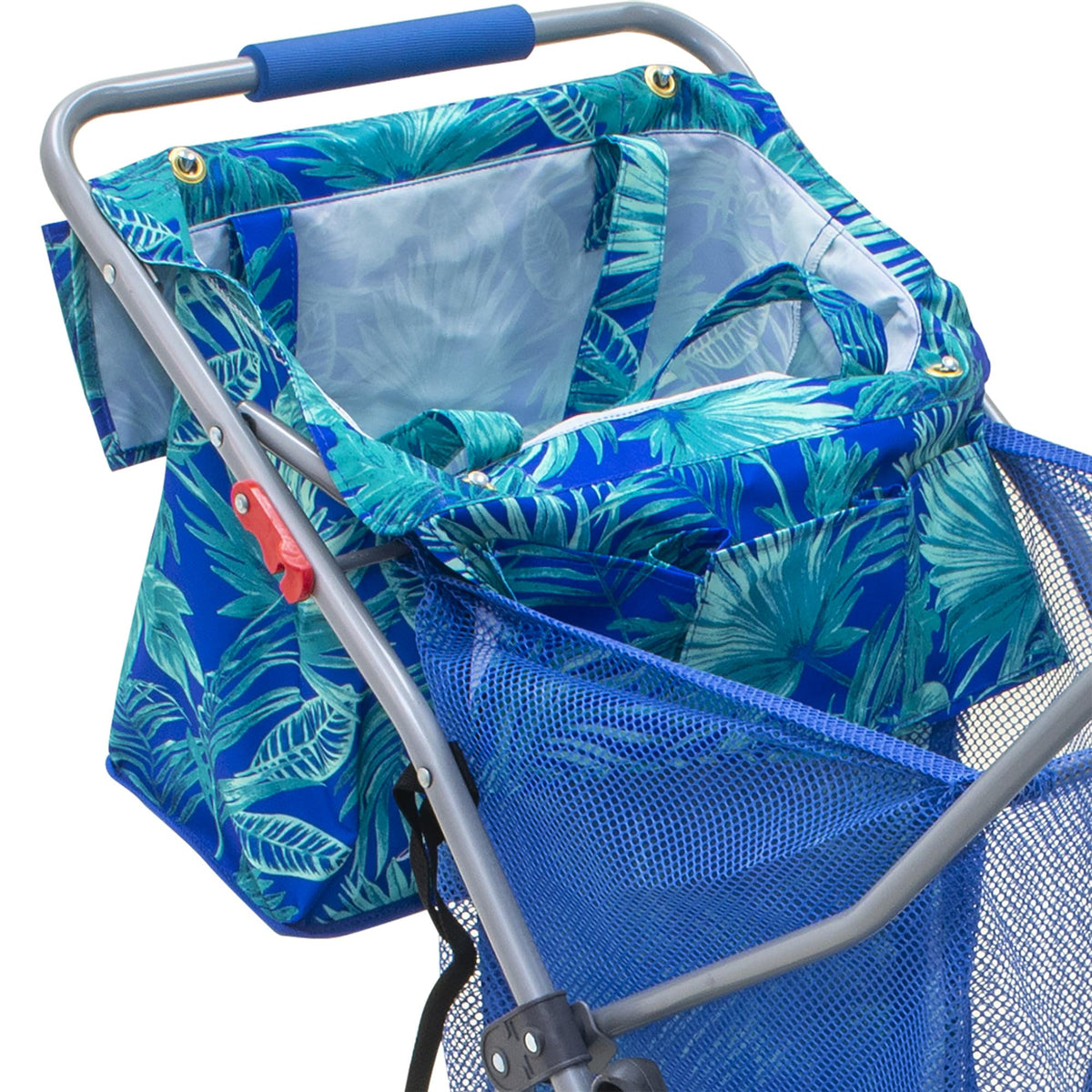 Tommy Bahama Wonder Wheeler Deluxe Folding Beach Cart, Blue