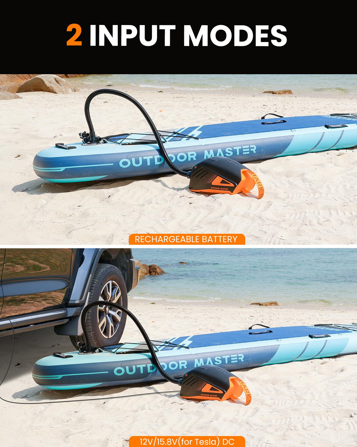 Electric SUP Pump with 74Wh Rechargeable Battery