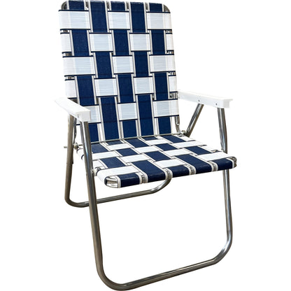 Lawn Chair USA Folding Aluminum Outdoor Patio Lawn Chair | Heavy-Duty Webbed Chairs for Camping, Sports, Beach, Yard & Tailgating | Lightweight Portable | Classic