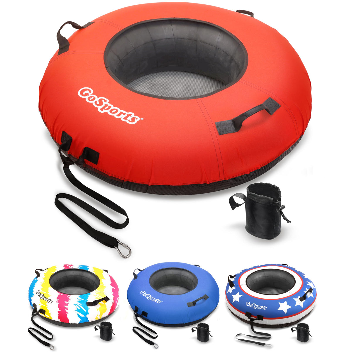GoSports 44 Inch Heavy-Duty River Tube with Premium Canvas Cover - Choose Your Style - Commercial Grade River Tube