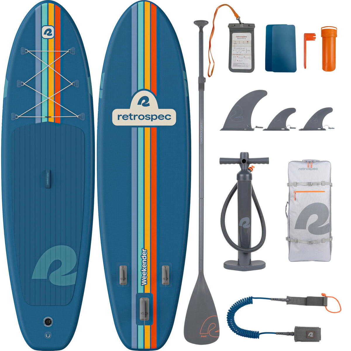 Retrospec Weekender Inflatable Paddle Board 10'6" Stand Up Paddle Board SUP