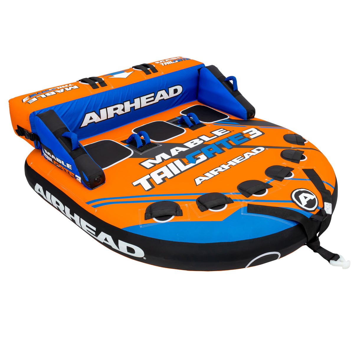 Airhead Mable Towable Tube for Boating, 1-4 Rider Inflatable Boat Tube for Water Tubing, Heavy Duty Full Nylon Cover, EVA Foam Pads, Dual Tow Point, Patented Speed Safety Valve