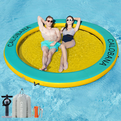 Inflatable Water Hammock with Round Floating Ring
