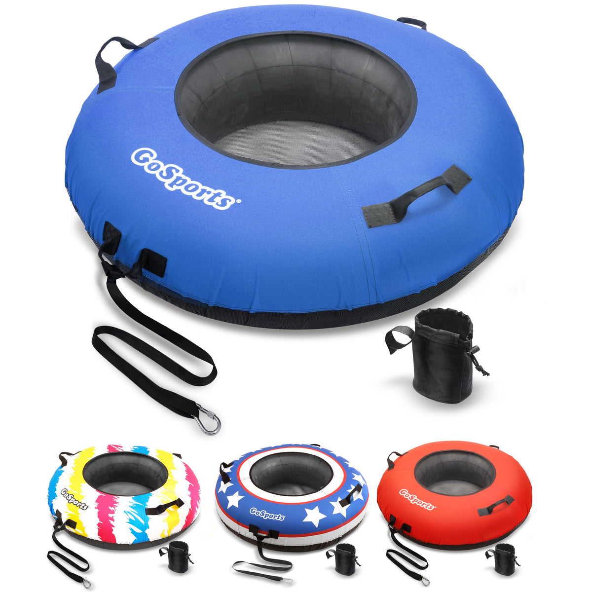 GoSports 44 Inch Heavy-Duty River Tube with Premium Canvas Cover - Choose Your Style - Commercial Grade River Tube