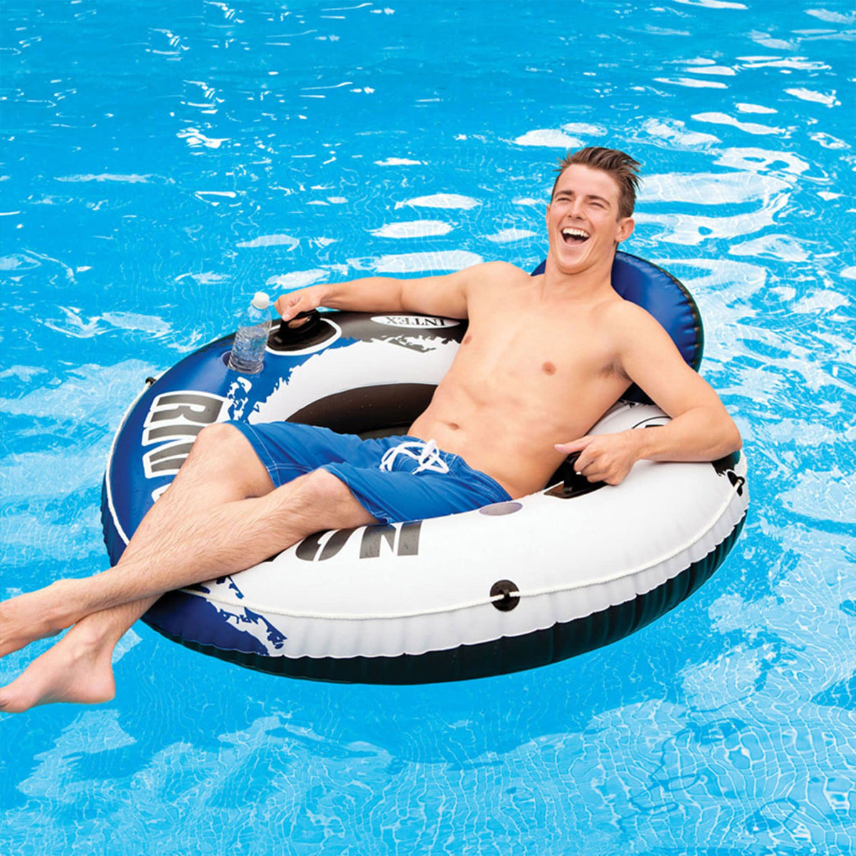 INTEX River Run 1 Inflatable Floating Lake Lounge for Adults, 2-Pack