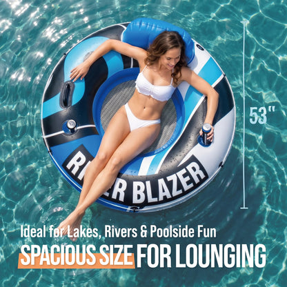 Heavy-Duty River Tube with Dual Cup Holders