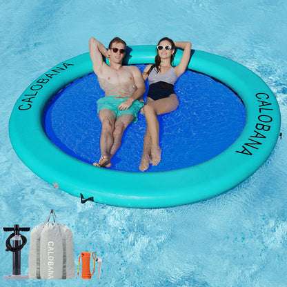 Inflatable Water Hammock with Round Floating Ring