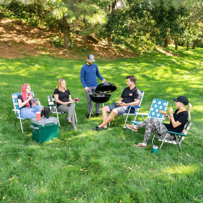 Lawn Chair USA - Outdoor Chairs for Camping. Made with Lightweight Aluminum Frames and UV-Resistant Webbing. Folds for Easy Storage 2- Pack