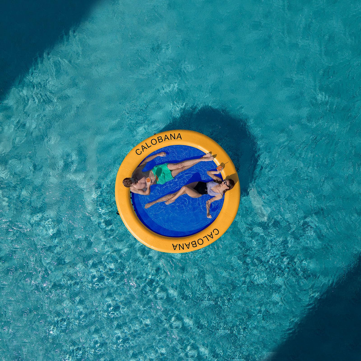 Inflatable Water Hammock with Round Floating Ring
