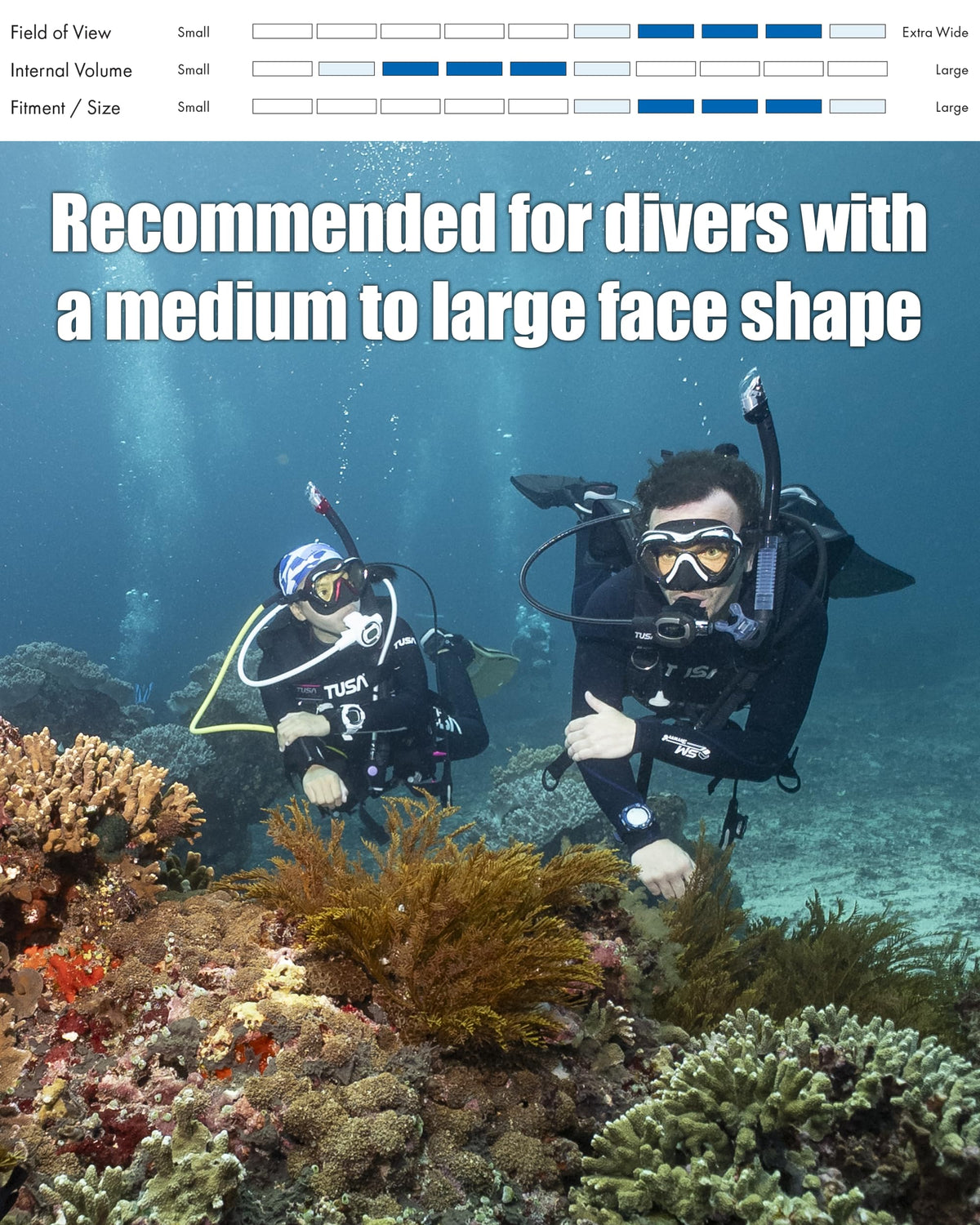 TUSA M-1007 Paragon S Scuba Diving Mask